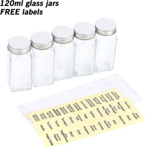 Organiseur d'épices en bambou pour la cuisine avec 20 bocaux en verre pour armoire de cuisine - Product Image 5