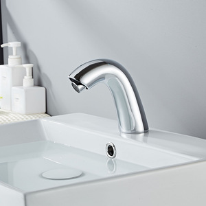 Robinet de lavabo à capteur infrarouge sans contact, monotrou, à poser sur le plan, avec cartouche céramique pour lavabo - Product Image 2