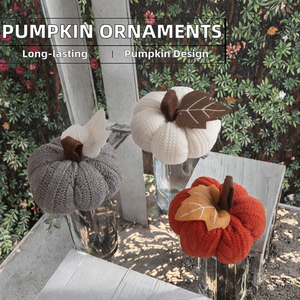 Decorazioni Festive a Forma di Zucca Arancione, Ornamenti Sospesi per Feste, Piccola Zucca in Tessuto per la Festa della Raccolta e il Ringraziamento - Product Image 3