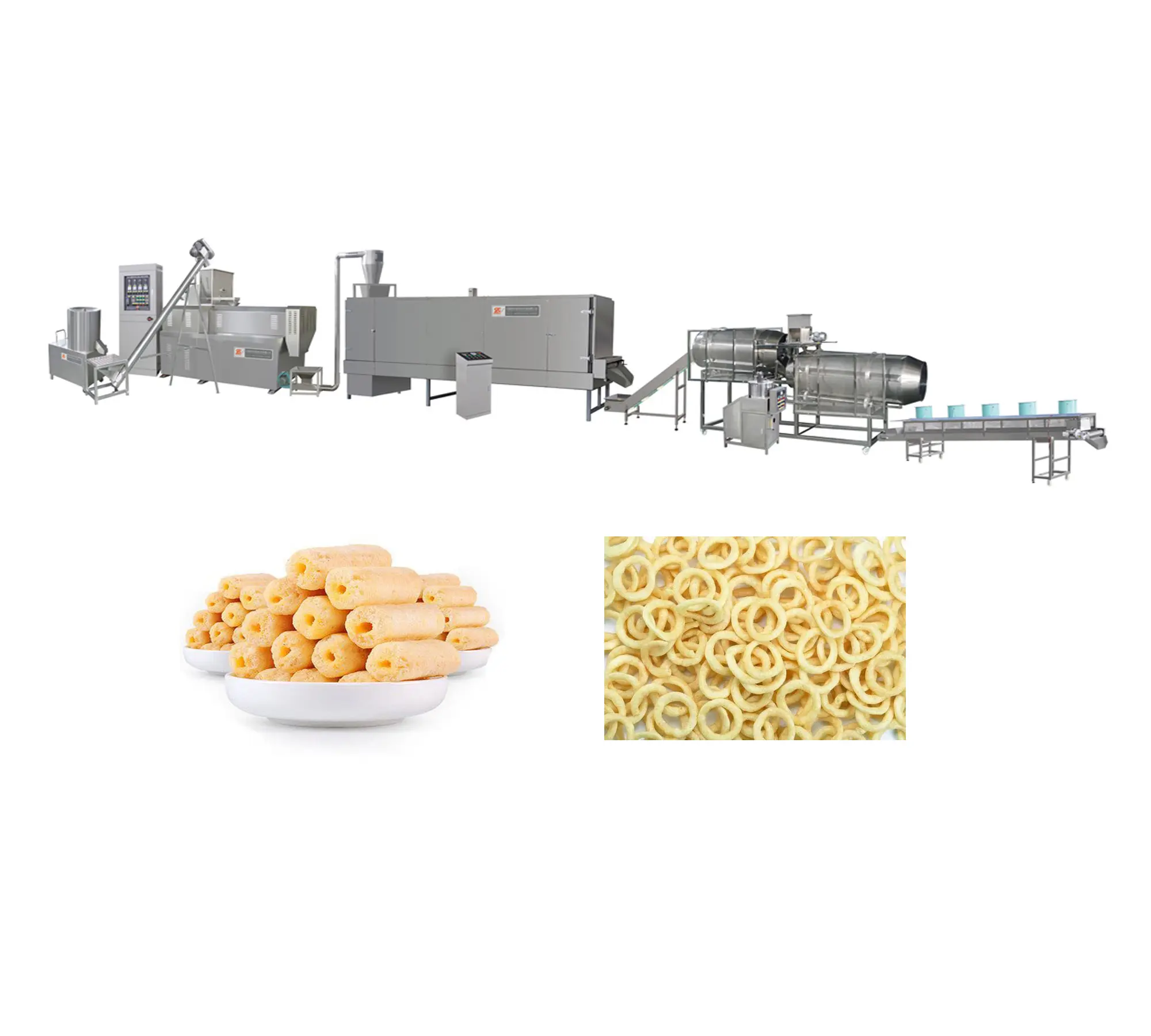 Hoàn toàn tự động chuyên nghiệp Puff thực phẩm/Puff Snack làm cho máy sản xuất để sử dụng nhà máy