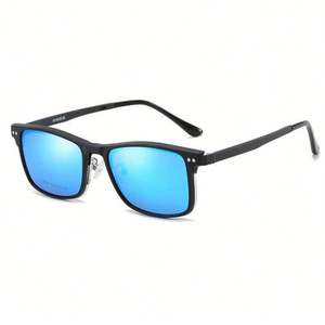 Gafas de Prescripción con Media Montura para Hombre, con Logotipo Personalizado, Gafas Ópticas con Clip Magnético Polarizado para Lentes de Sol - Product Image 6