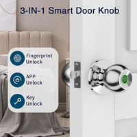 Serrure intelligente électronique miniature pour porte d'entrée, sécurité sans clé, empreinte digitale, Tuya