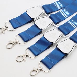 Custom Logo Souvenir Gift Polyester Keychain Lanyards Quick Release Seatbelt <b>Buckle</b> Aircraft Aviation ID Card Holder Lanyard - Product Image 2