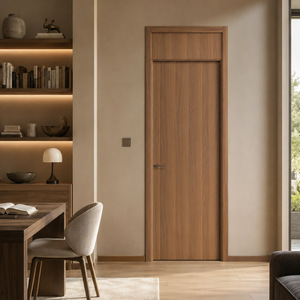 Puerta Interior Minimalista de Madera Maciza, Apertura Manual, Aislamiento Acústico, Superficie Acabada - Product Image 2
