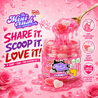 Caja de Dulces Líquidos Comestibles con Forma de Corazón de San Valentín, Slime Divertido para Cucharar, Salsa Agridulce, Dulces Frutales para Niños