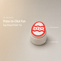 Fidget Clicker en forme d'œuf de Pâques imprimé en 3D, Ornement de table de Pâques, Cadeau créatif pour les fêtes