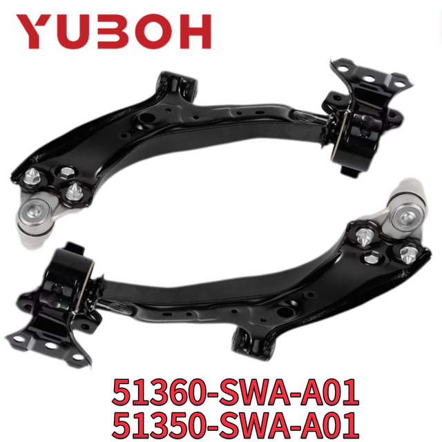 YUBOH Left 51360-SWA-A01 Right 51350-SWA-A01 Front Lower Control Arm Set for Honda CR-V 2007-2011With Ball Joint