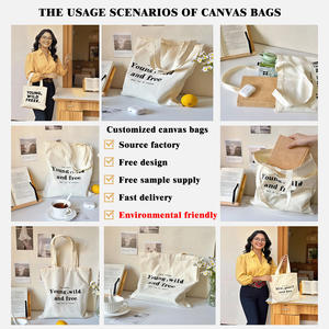 Bolsas de mano promocionales al por mayor con logotipo personalizado Bolsas de lona MOQ bajo con impresión por sublimación para compras y eventos de marca - Product Image 6