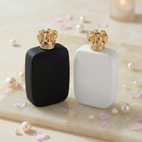 Flacon de parfum atomiseur pressurisé rectangulaire plat haut de gamme unique et vide de 100 ml, personnalisé par Anding Supplier