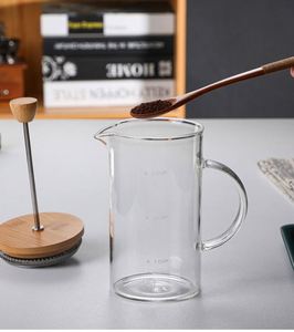 Classic High Quality Borosilicate Glass French Press <b>Coffee</b> <b>Maker</b> 400ml 800ml with Hand Grip Bamboo Lid for Milk Office Home Use - Product Image 4