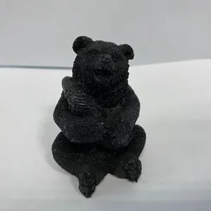 Shungite Estatueta Urso "com um Peixe"/Schungit