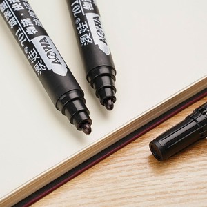 Stylo marqueur à base d'huile Aowa, encre permanente, noir, rouge, bleu, séchage rapide, fournitures d'art de bureau 701 - Product Image 3