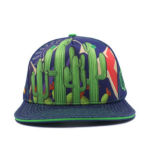 Gorra de Béisbol Unisex de Alta Calidad con Diseño Moderno y Elegante con Estampado de Cactus en Color Brillante, Estilo Hip POP Urbano - Product Image 1