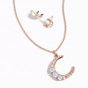 Boutique-colgante de plata de ley 925 con piedra lunar, con tachuelas de Crepúsculo y collar estelar, novedad - Product Image 1