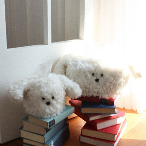 Korean style plush puppy tissue box, cartoon fashion car tissue bag, living room and bedroom tissue bag. - Product Image 1