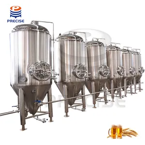 Tanque fermentador de máquina de cervecería con chaqueta de hoyuelo cónico de acero inoxidable para cerveza