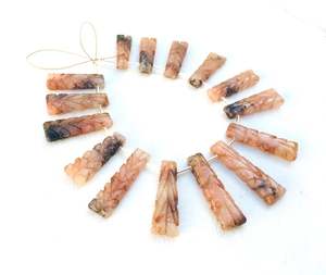 15 pièces de pierres précieuses en Rhodonite naturelle, forme fantaisie, sculpture, belle fabrication, collier fait à la main, pendentif - Product Image 5