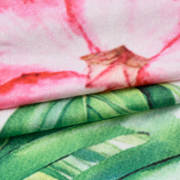 Tela de Punto Elástica y Transpirable de Seda de Leche 100D con Estampado Floral Digital Personalizado para Ropa Interior de Niños y Niñas