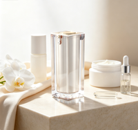 DY-G-190 15ml 30ml 50ml Botol Lotion Akrilik Premium Persegi Kosong Isi Ulang untuk Serum & Lotion Kosmetik
