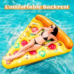 Stabilimento Spot gonfiabile fetta di Pizza galleggiante estate piscina <span class=keywords><strong>spiaggia</strong></span> acqua zattera in PVC divertente triangolo letto galleggiante - Product Image 2