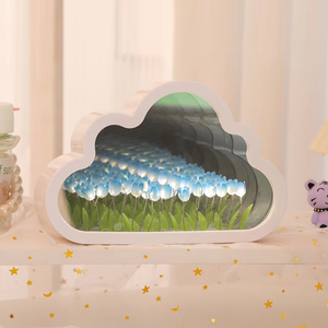 Lámpara de Noche LED Romántica con Forma de Nube de Tulipanes, Decoración Creativa para el Hogar, Hecha a Mano, Regalo para Niñas - Product Image 6