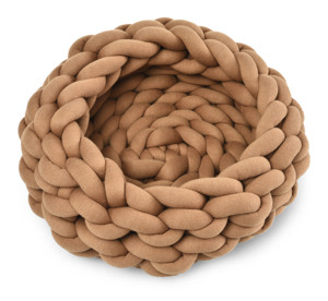 Cama de algodón grueso para gato y perro, nido redondo de lujo Natural, cueva, para interior, Crochet, venta al por mayor - Product Image 2