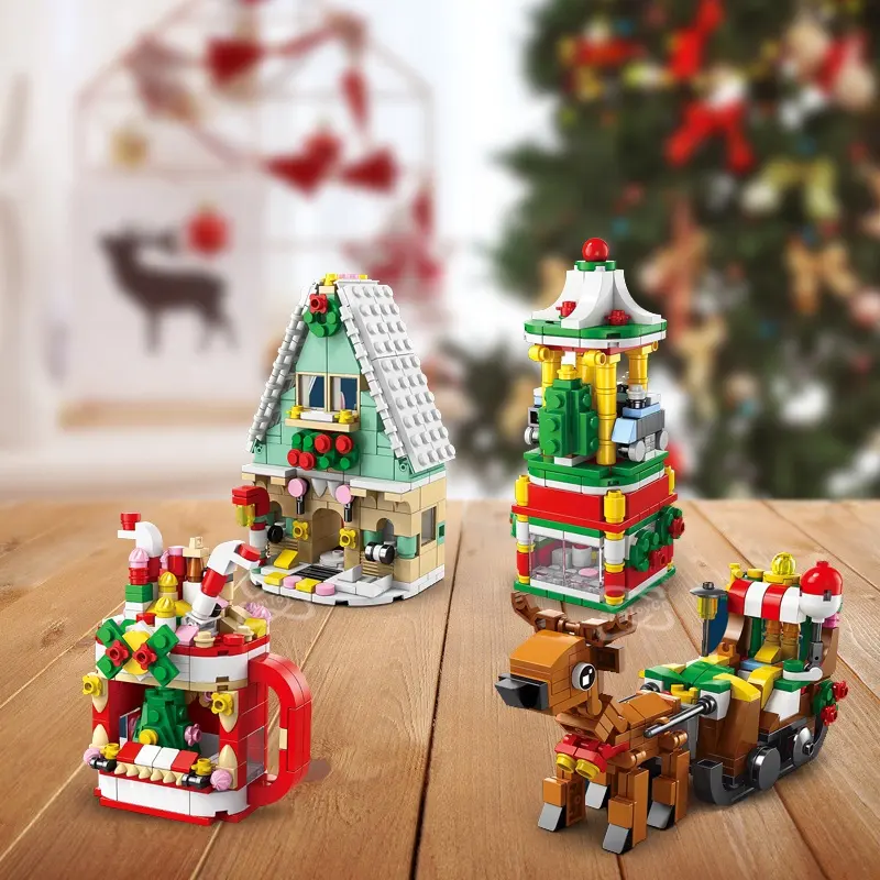 Samtoy fai da te assemblare gioco di Puzzle calendario dell'avvento scatola blocchi a tema natalizio modello di costruzione giocattoli per bambini la scelta migliore