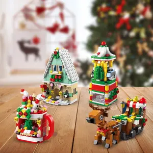 Samtoy Diy 조립 퍼즐 게임 강림절 달력 상자 크리스마스 테마 블록 어린이를위한 모델 조립 장난감 최고의 선택