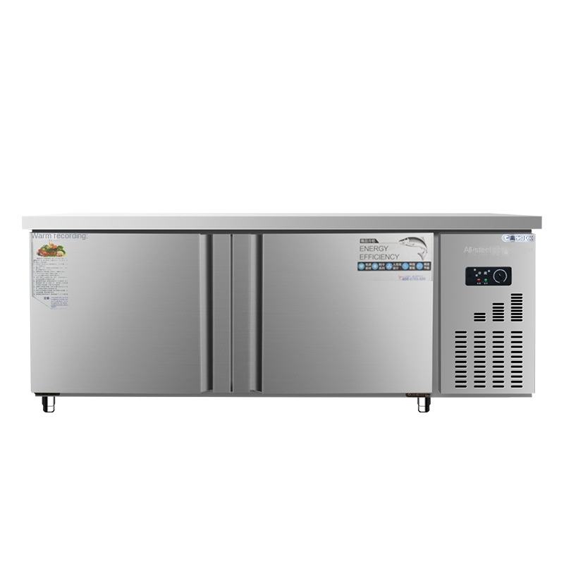 Commercial Fresh-keeping Workbench Console Freezer Milk Tea Shop ...