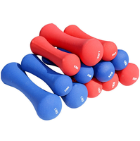 Prix de gros Pro Style Musculation 3kg 5 kg Kgs Jeu d'haltères de gymnastique 2 pièces Vinyle 5 kg Haltères bleus
