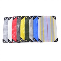 Bâche en PE tissé, feuille plastique double face enduite, résistante aux UV, coupe-vent, pour usage extérieur