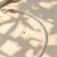 Nouvelle Tendance Chaude : Bracelet Chaîne Tennis de Haute Qualité en Argent Sterling 925 pour Femme et Fille – Cadeau Idéal, Bijoux Fins Personnalisables