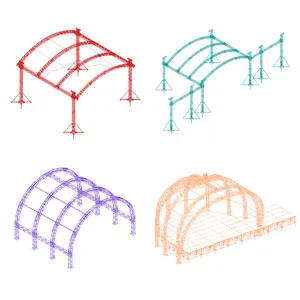 Illuminazione gigante dell'arco della fase sistema del tetto della capriata progettazione all'aperto della capriata del tetto della fase dell'arco della struttura della capriata della lega di alluminio di nozze