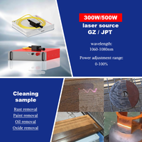 Machine de nettoyage au laser pulsé JPT MOPA portable de haute qualité, 300W/500W, pour l'élimination de la peinture sur voiture, bois, pierre, métal