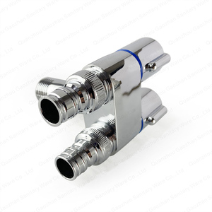 Katup Sudut G1/2 Tiga Arah Kontrol Ganda Bidet Shattaf 1 Masuk 2 Keluar, Aksesoris Kamar Mandi Seng, Saklar Ganda untuk Pengisian - Product Image 6