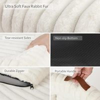 Lit pour chat moderne et confortable avec base antidérapante, design en forme de boîte, housse amovible portable, emballé en carton, toutes saisons, pour la chambre