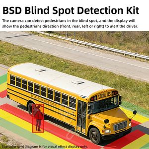 Система камер безопасности для школьных автобусов с ИИ-обнаружением слепых зон, управление автопарком, 4G GPS, 4-канальный онлайн-просмотр для перевозки школьников - Product Image 2