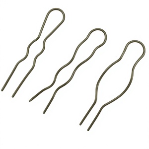 Ensemble de barrettes et épingles à cheveux géométriques en laiton doré à motif zigzag - Accessoires de coiffure élégants pour femmes pour mariage et Halloween - Product Image 4