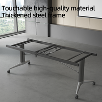 Table de formation et chaise combinées, pliables, durables, en bois, multifonctionnelles, mobiles, pour la maison, le bureau, l'hôpital, les réunions