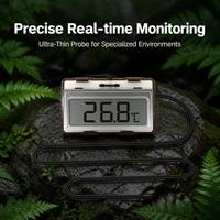 Sonda de Temperatura ZenMeasure para Recintos de Mascotas en Miniatura, para Tortugas y Hábitats de Animales Pequeños, Temperatura Digital de Seguridad