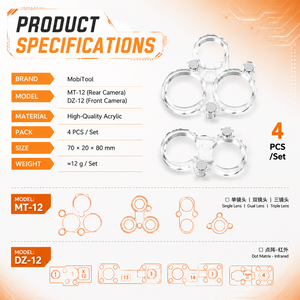 Kit de protection et de réparation d'objectif d'<span class=keywords><strong>appareil</strong></span> <span class=keywords><strong>photo</strong></span> MobiTool MT-12 pour réparation de téléphones <span class=keywords><strong>iPhone</strong></span> et Android - Product Image 6