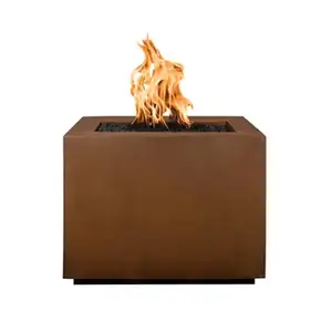 Outdoor Gebruikt Corten Fire Gas Haard Met Barbecue Grill