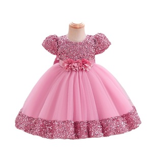 <span class=keywords><strong>Vestido</strong></span> de lentejuelas para niña, fiesta de Navidad de Año Nuevo, <span class=keywords><strong>vestido</strong></span> de princesa con lazo de flores para bebé, fiesta de cumpleaños para niños, <span class=keywords><strong>vestido</strong></span> de comunión con lentejuelas - Product Image 2