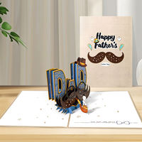 Cartes de vœux artisanales écologiques recyclables en 3D pour les fêtes, Noël, anniversaires, la Saint-Valentin, la fête des pères, vente en gros