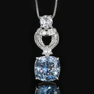2025 high-end Jewelry Copper Gold-plated Simulation Bird's Nest Cut Nordic Blue Retro Temperament Set Main Stone 12*12 - Product Image 2