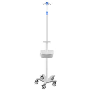 Chariot médical portable pour hôpital, vente en gros du fabricant, avec pompe à perfusion intégrée en métal, support de perfusion fixe et chariot à main. - Product Image 5