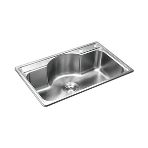 Fregadero de Cocina Satinado 530x420mm de un Solo Tazón de Acero Inoxidable SUS304 1094 con Grifo Integrado - Product Image 1