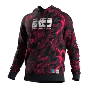 Sudadera con Capucha para Pesca Angler Expedition, Cálida, Resistente y Cortavientos, Diseño de Camuflaje ROJO - Product Image 1
