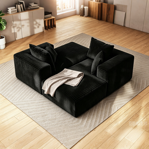 Customizable Victorian Bean Sectional Foldable Space Saving <strong>Small</strong> Apartment Lounge Couch Compressed <strong>Sofa</strong> - Product Image 2
