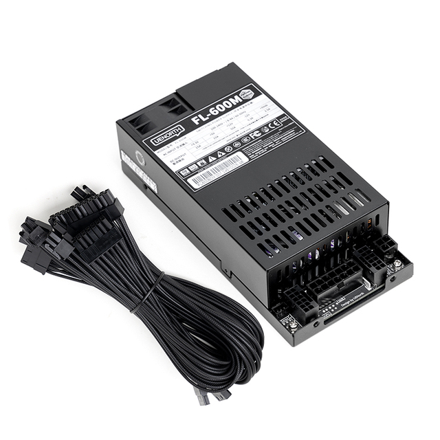 UENORTH Flex-ATX PSU 600w NAS/ITX Small Host Platinum BLACK Quiet Fan Full Module Power Supply FL-600M